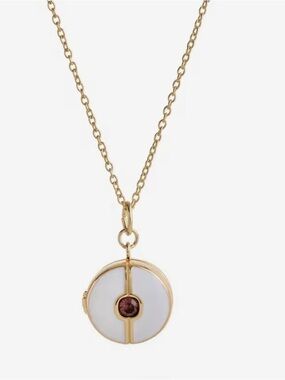 New Amethyst 18K Enameled Locket